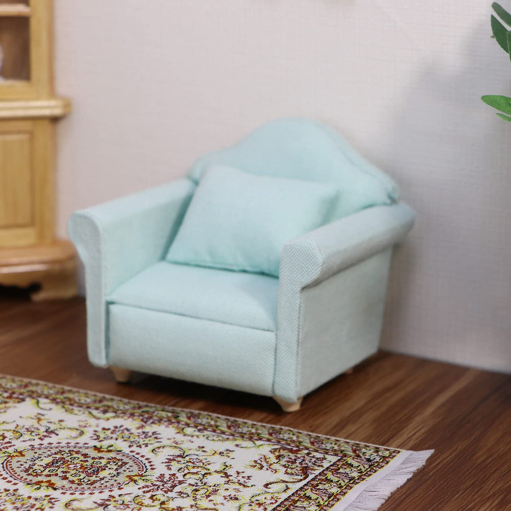 Cutemini dollhouse couch wooden frame adds authentic craftsmanship to tiny rooms.