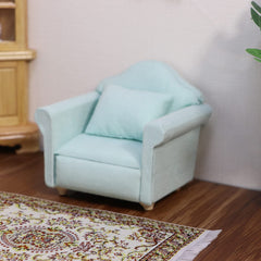 Cutemini dollhouse couch wooden frame adds authentic craftsmanship to tiny rooms.
