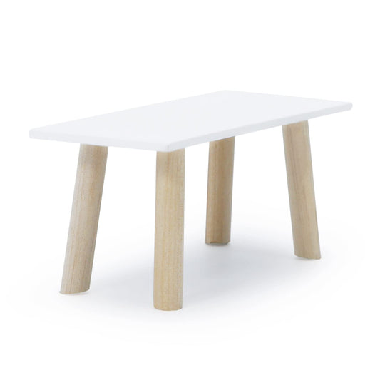 Cutemini end table in natural wood finish ideal for 1:12 scale scenes.
