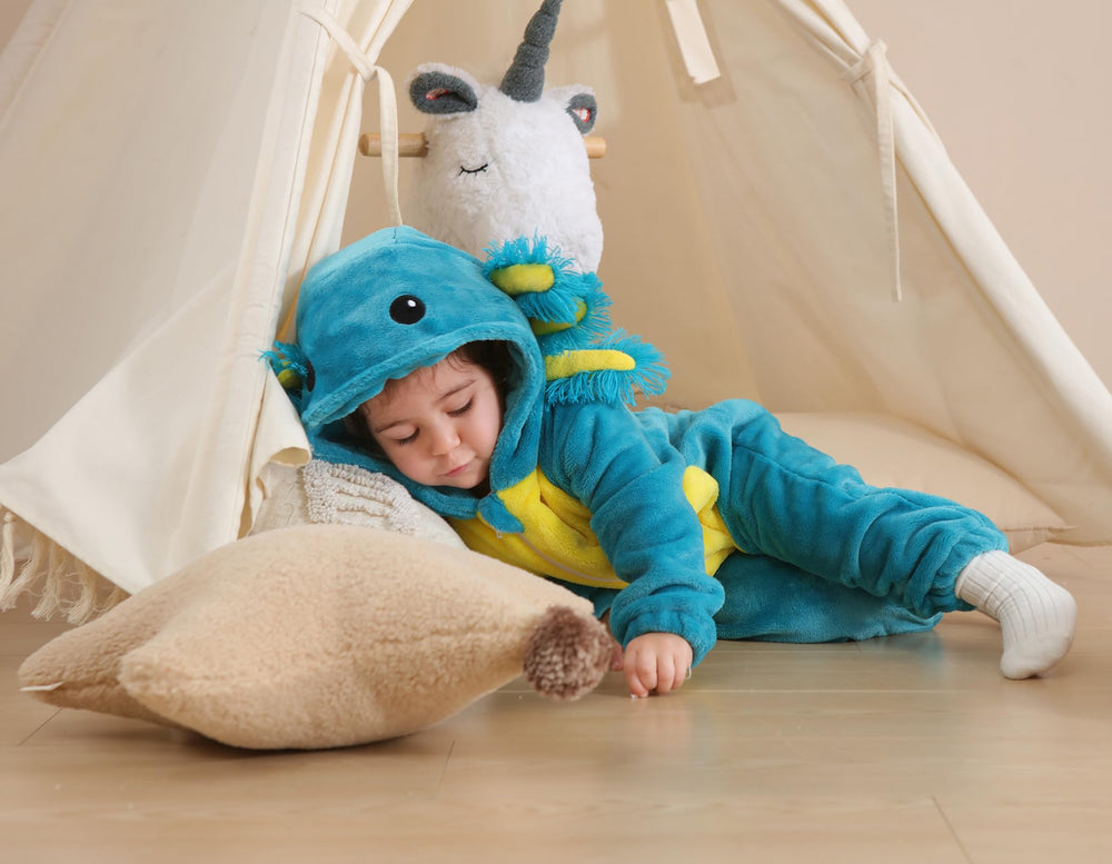 CuteOn infant cosplay axolotl blue outfit suitable for holidays and photos.