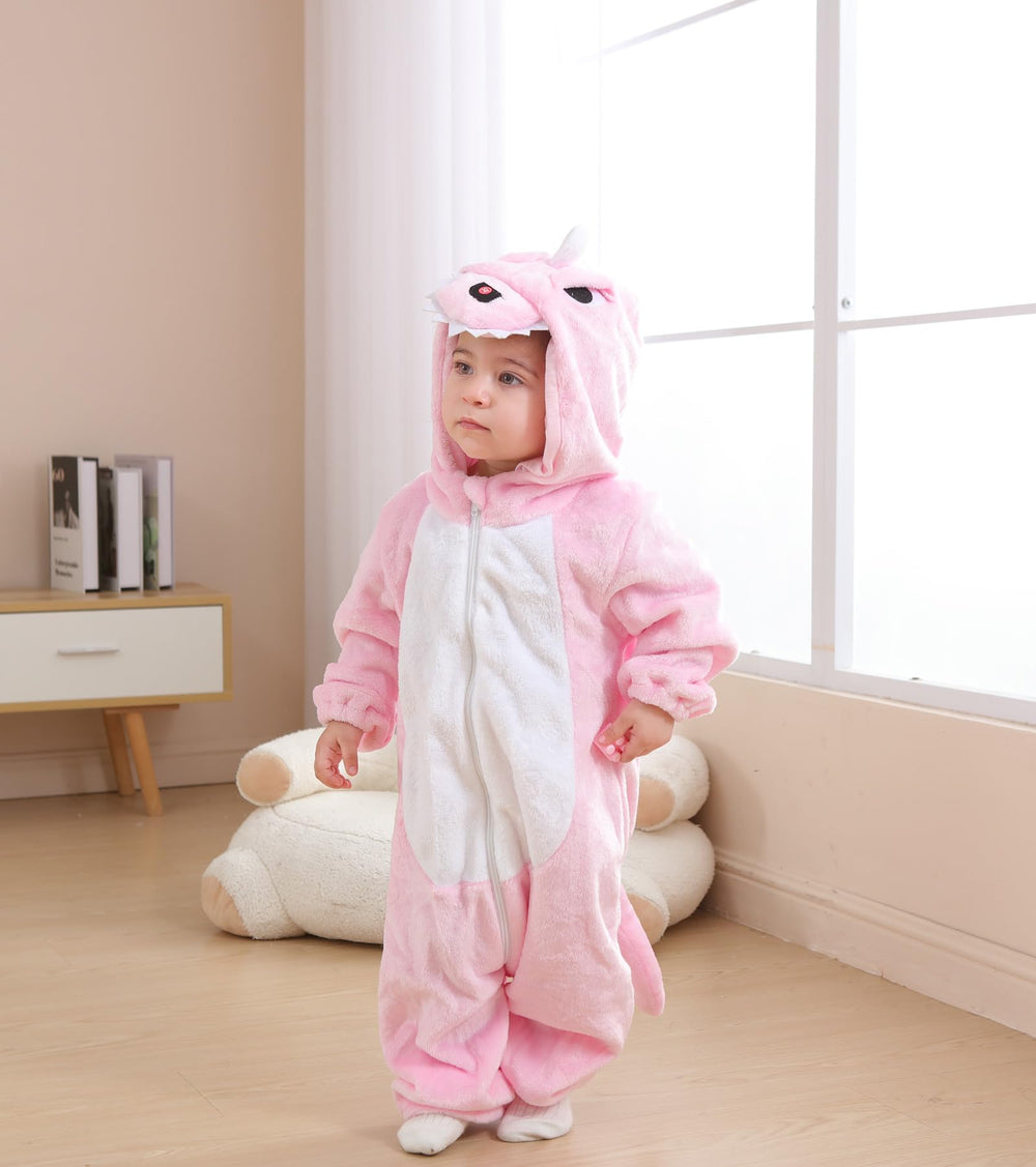 CuteOn winter friendly flannel romper keeps baby warm in cold months.