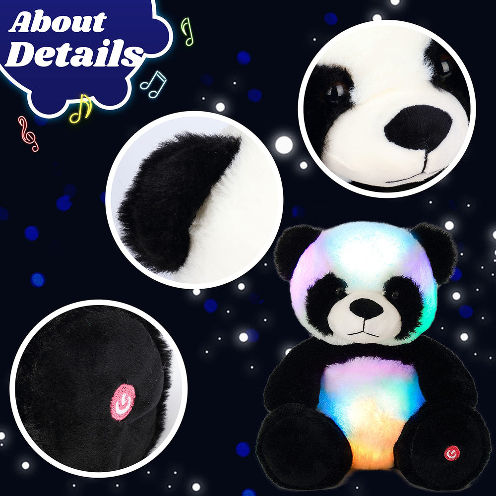 Cuteoy soft plush panda fur close-up showing cuddly, kid-friendly texture