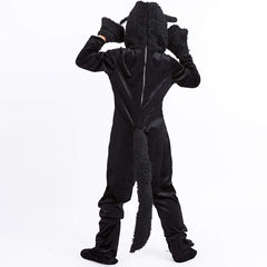 Cuteshower cat jumpsuit fabric closeup highlights soft, durable material for repeated uses.