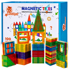 CuteTiger magnetic tiles 100-piece set for creative play and reliable connections