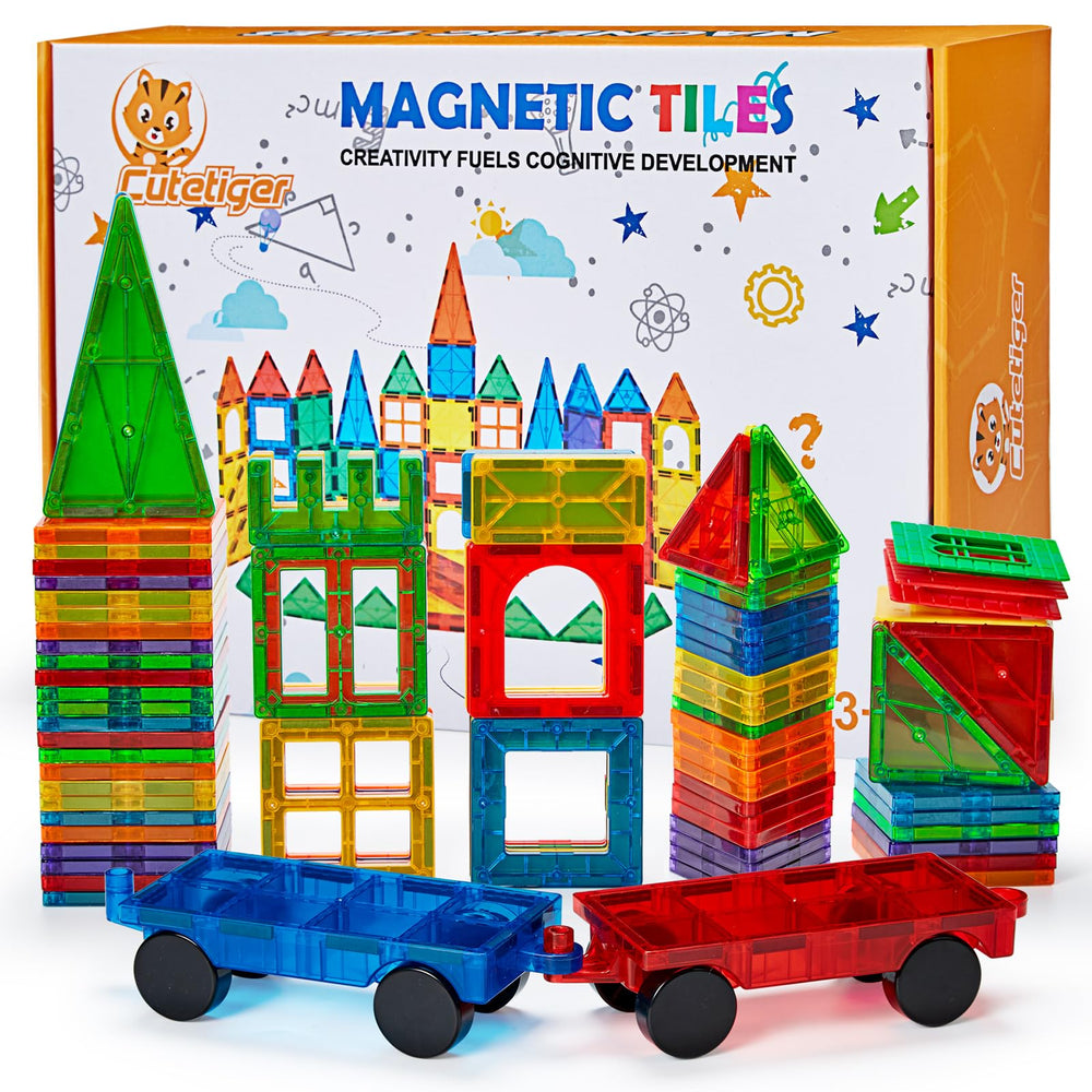 CuteTiger magnetic tiles box for organized STEM play at home.