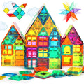 CuteTiger magnetic tiles castle build to spark creativity and problem solving.