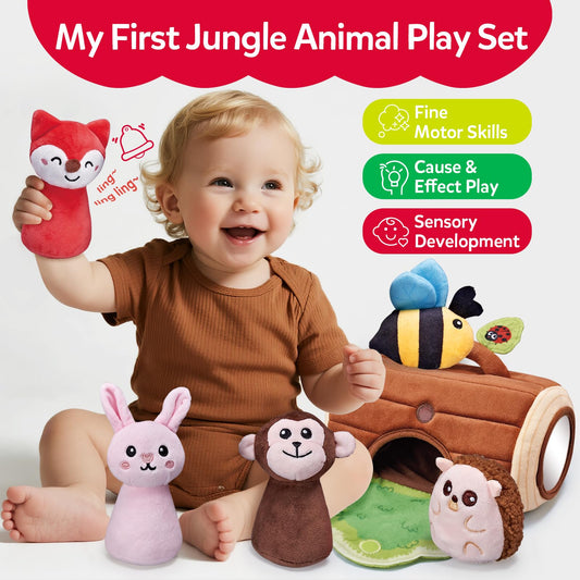 CuteZone Bunny rattle plush for easy grasp and hand coordination