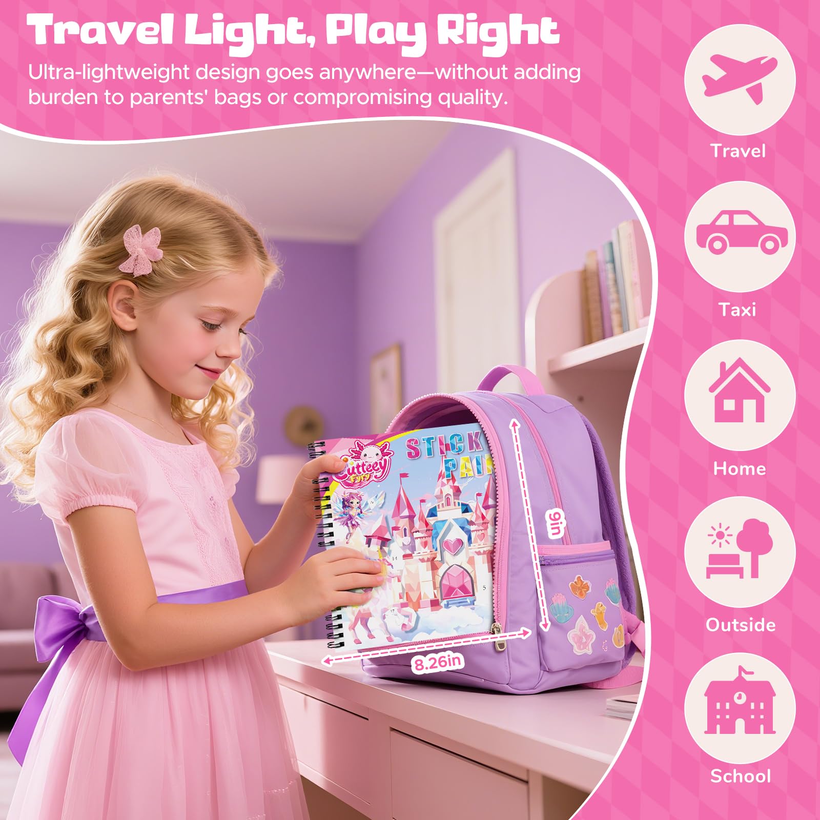 CutteeyFyry lay-flat binding, easy for small hands to flip and stay open.