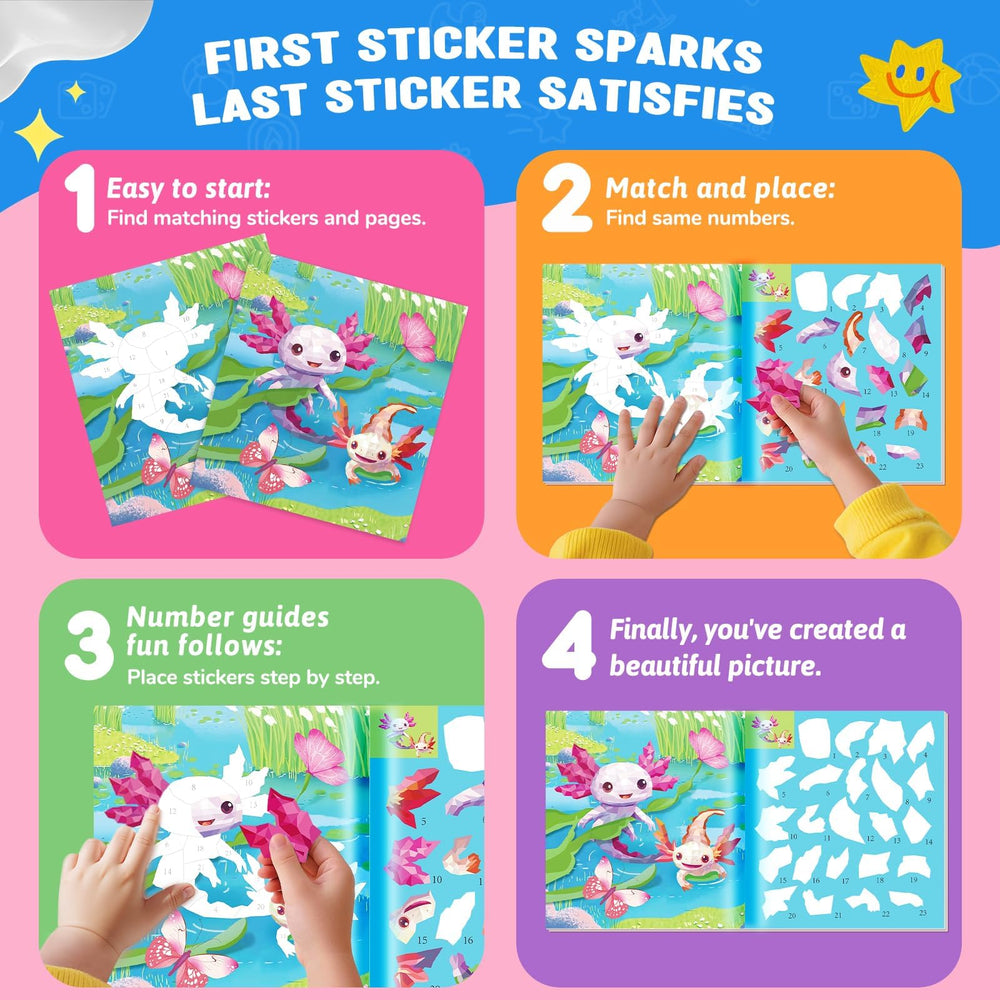 Cutteeyfyry sticker sheets close-up showing repositionable designs.