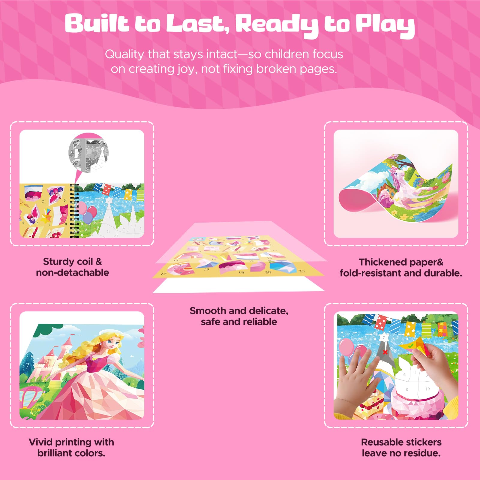 CutteeyFyry thick paper and tear-free pages, durable for classroom and travel use.