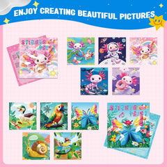 Cutteeyfyry travel book open displaying sticker pages for long car rides.