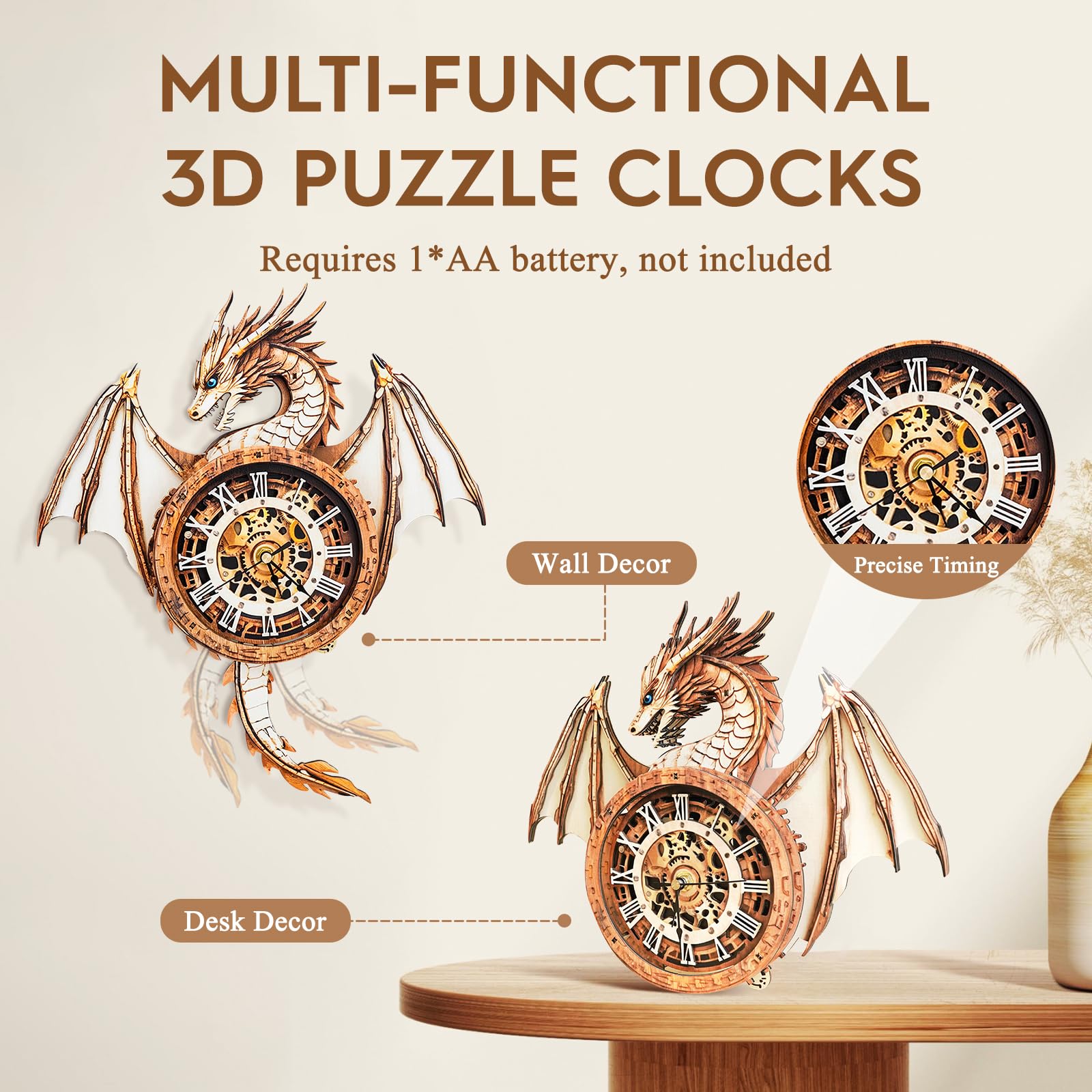 Cutywood desk office decor clock enhances workspace with style.