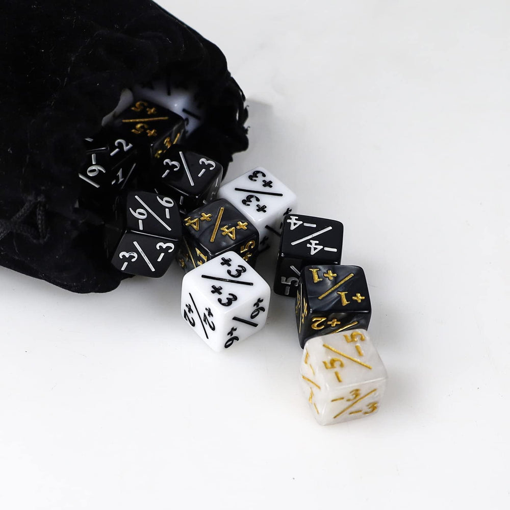 CUUKSHKN 16x16mm acrylic dice with bold inked numbers for durability