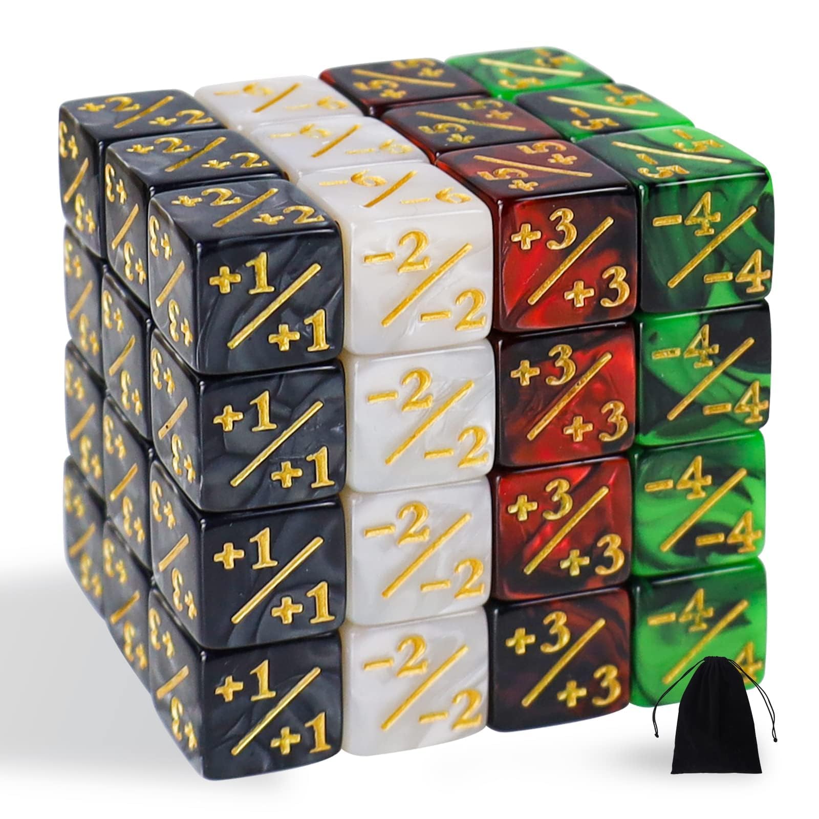 CUUKSHKN 48MTG counter dice glitter: durable acrylic counters for precise MTG tracking during play
