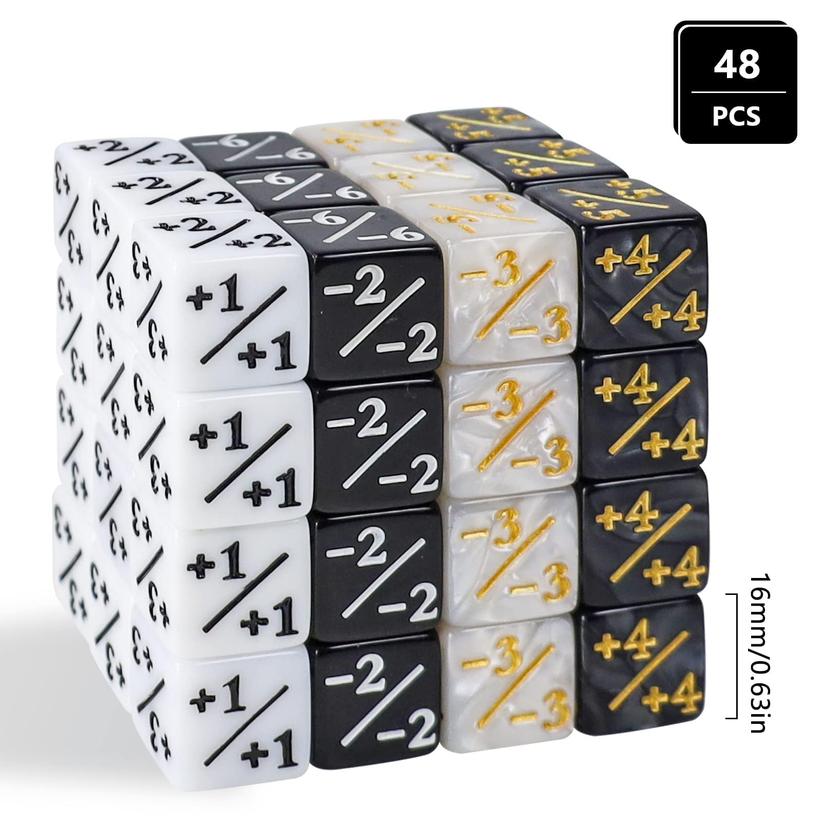 CUUKSHKN starry marble D6 token set for easy life total identification