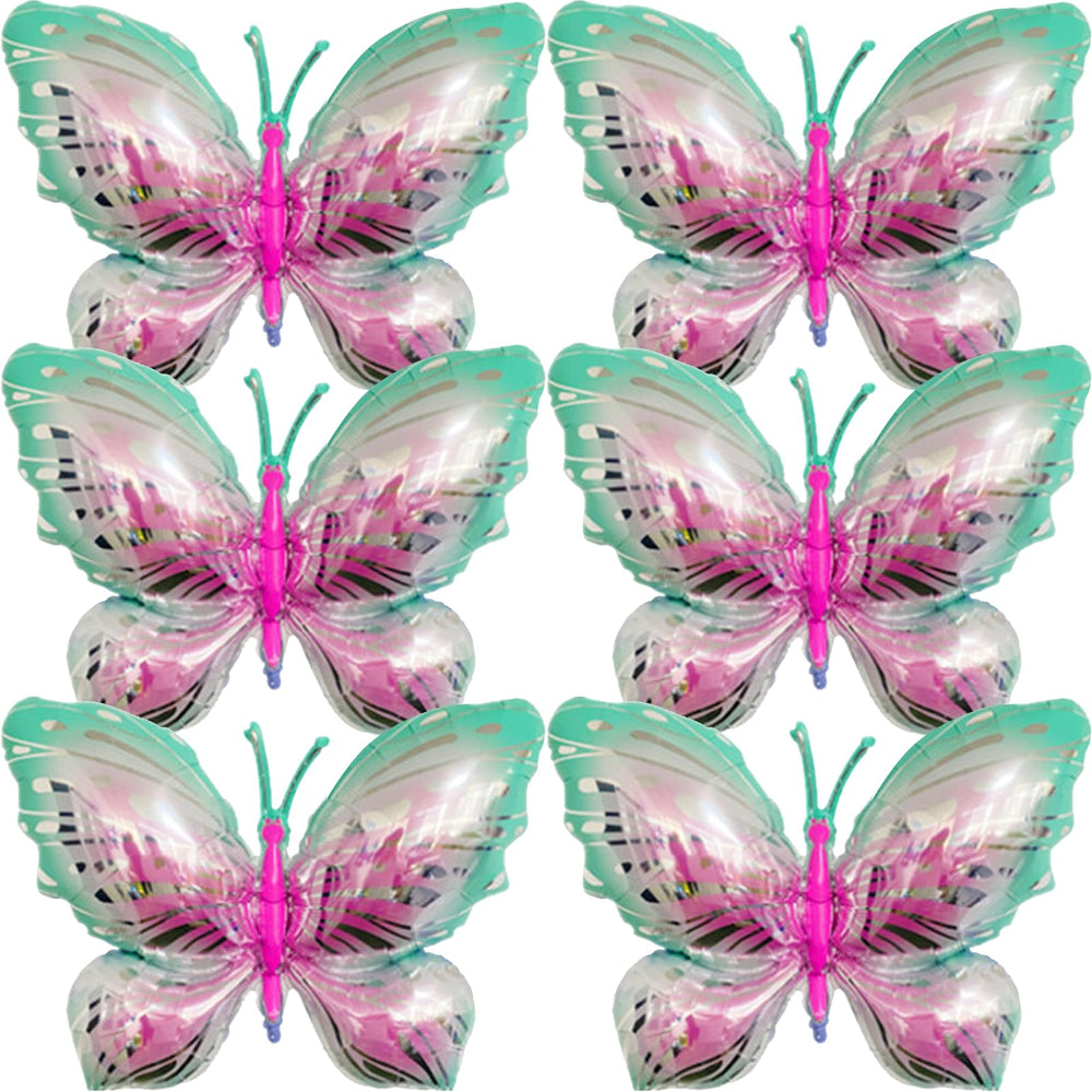 CUUSNNY butterfly balloon close-up with pink-green gradient for romantic decor