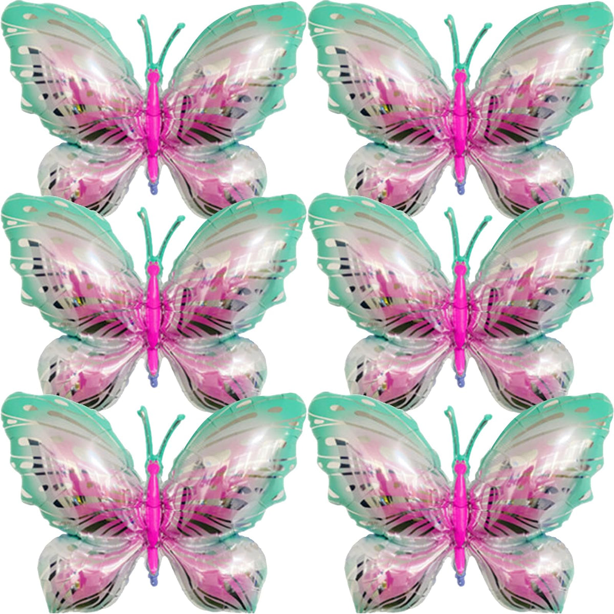 CUUSNNY butterfly balloon close-up with pink-green gradient for romantic decor