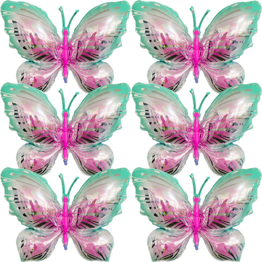CUUSNNY butterfly balloon close-up with pink-green gradient for romantic decor