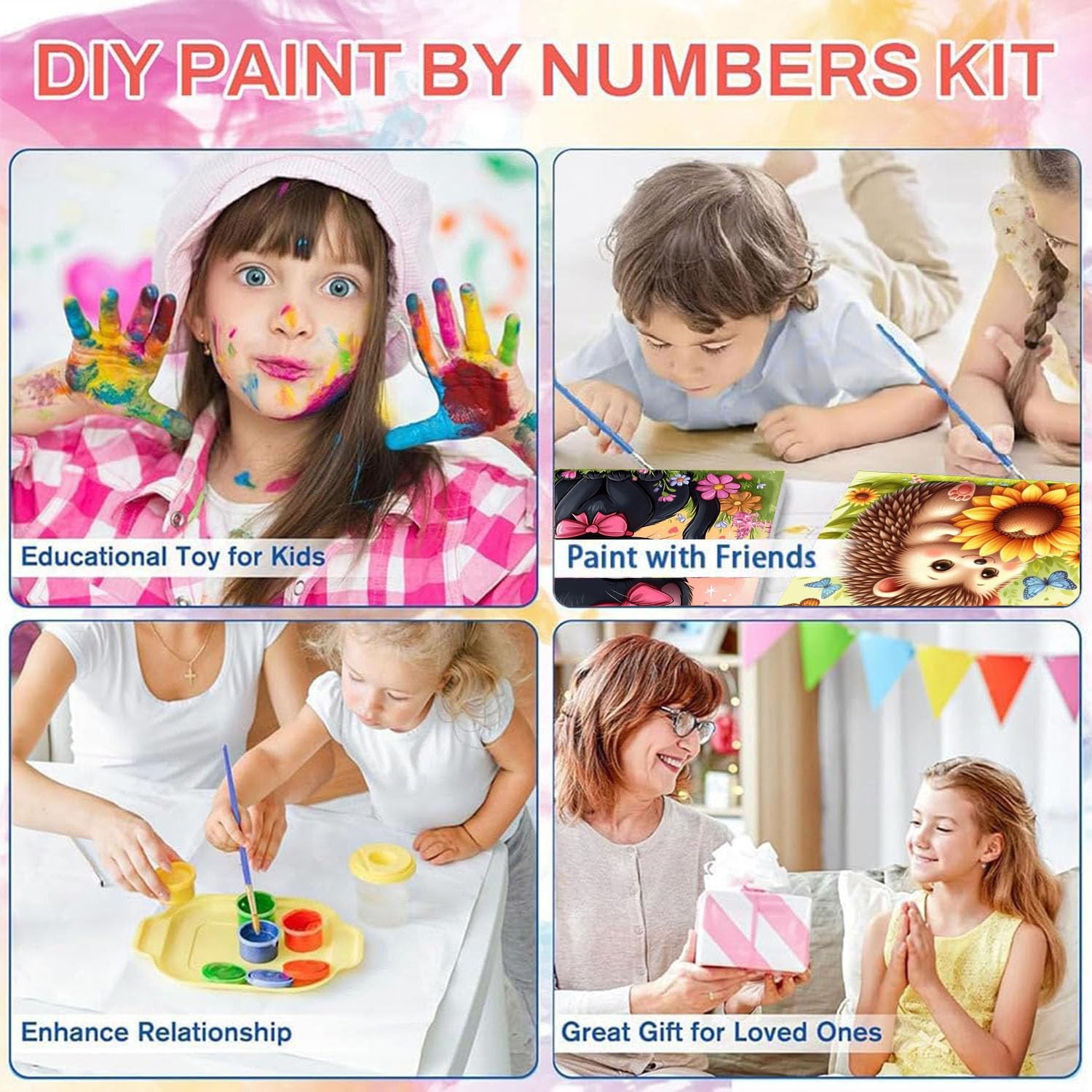 Cviokrdu 8x8-inch kit contains all essentials for a complete art project.