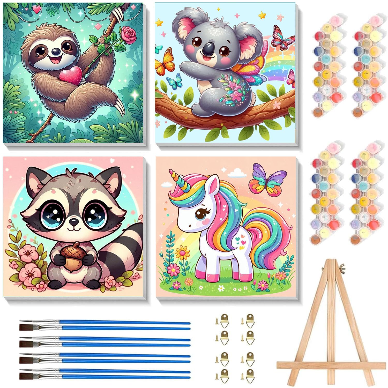 Cviokrdu paint by numbers for kids with frame, easy and engaging art activity.