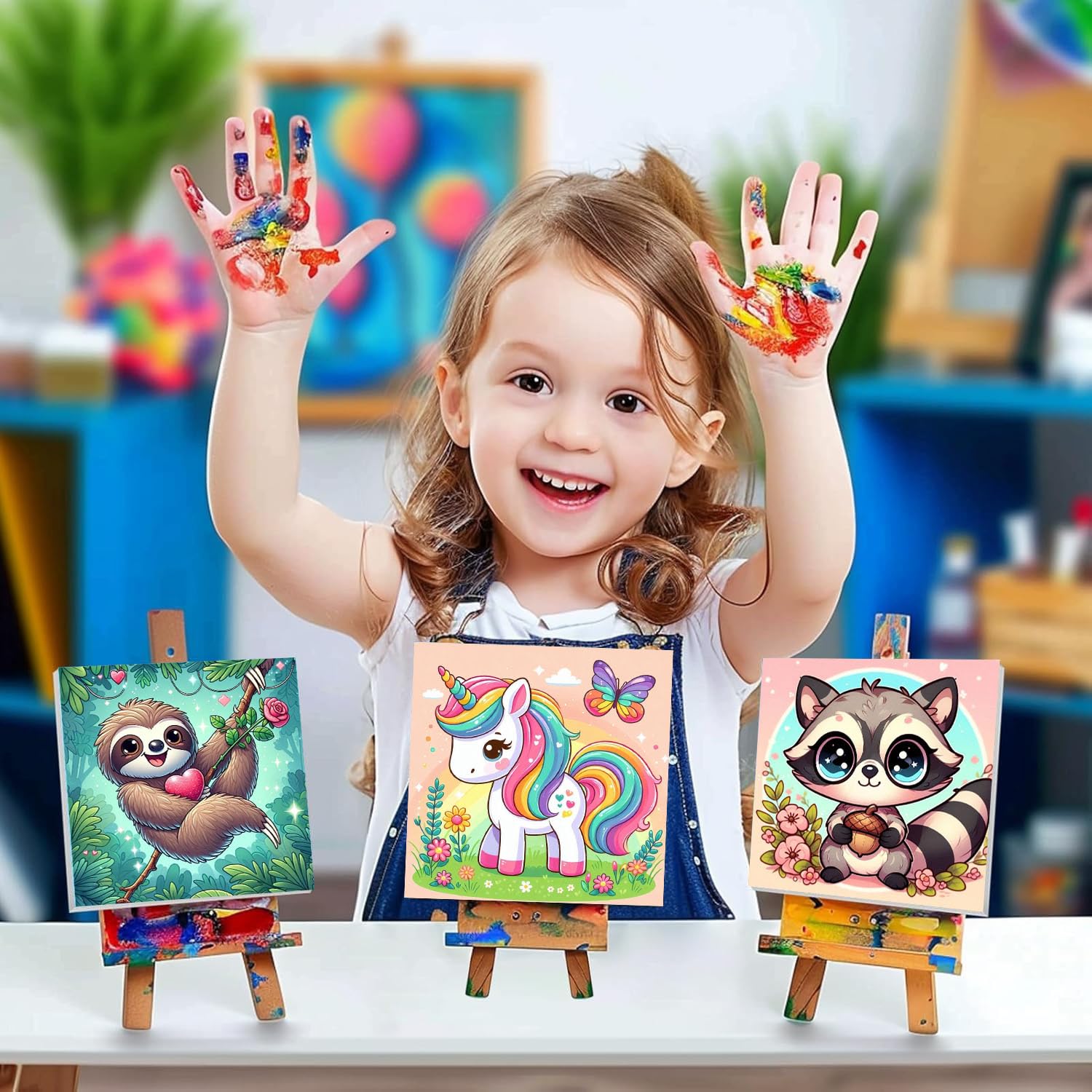 Cviokrdu quality brushes enable fine details on animal designs.