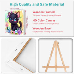 Cviokrdu wooden easel supports comfortable painting for kids
