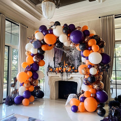 Baby shower decor with CVPARTYON orange balloons adding playfulness