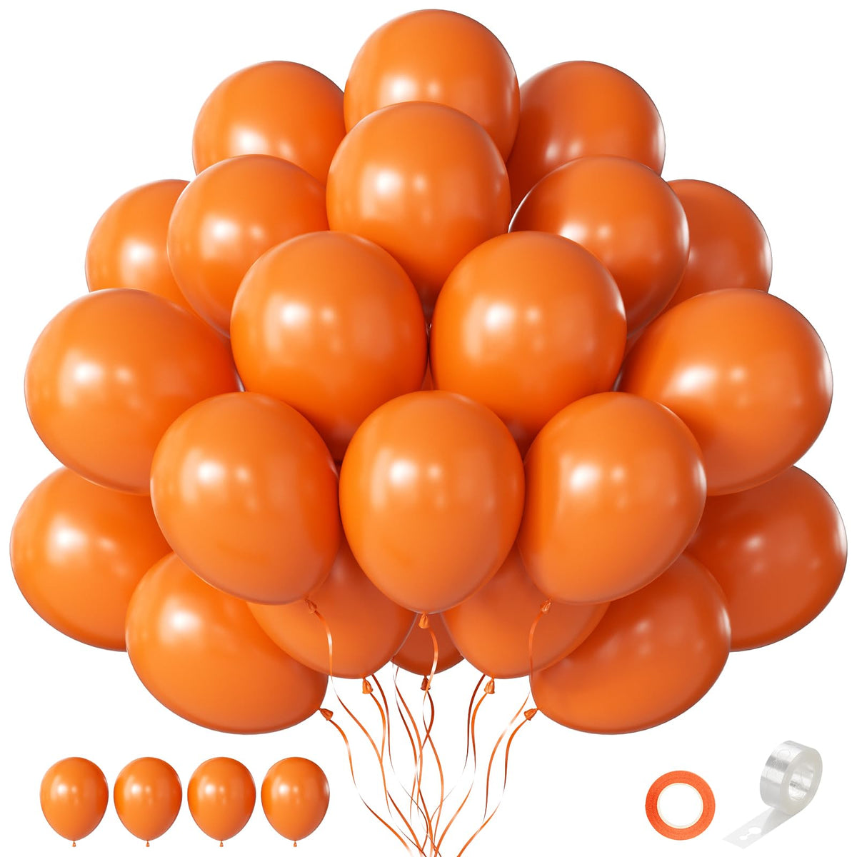 CVPARTYON orange balloons 60pcs 12in for vibrant party garlands