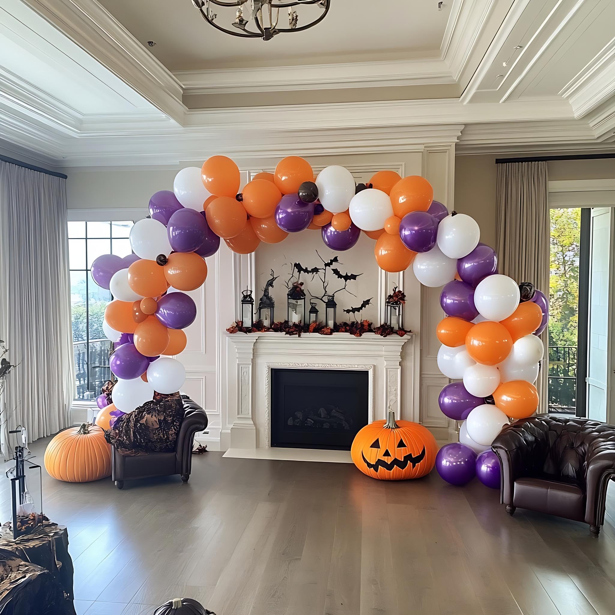 Wedding decor using CVPARTYON orange balloons for bold color