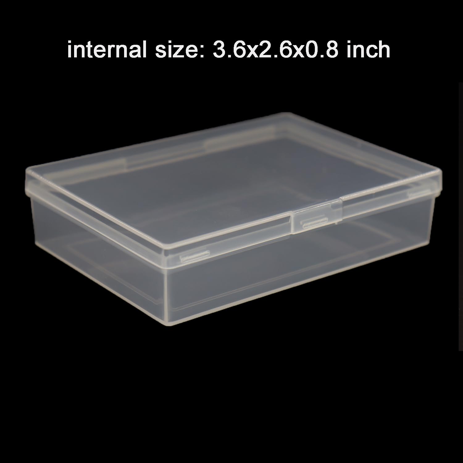 Cwdew clear card box shows contents for easy labeling.