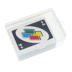 Cwdew UNO card case clear lid aids quick labeling.