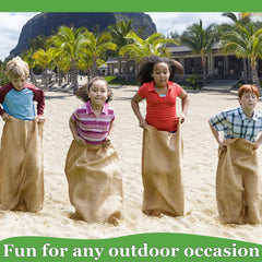 CWLAKON heavy duty burlap bags ready for repeated active play