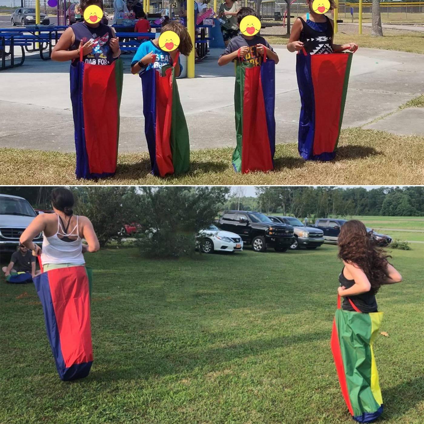 CWLAKON sack race bags suitable for adults and kids to enjoy together