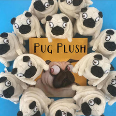 CWZY pug plush toy 16-inch durable stitching detail for long-lasting play