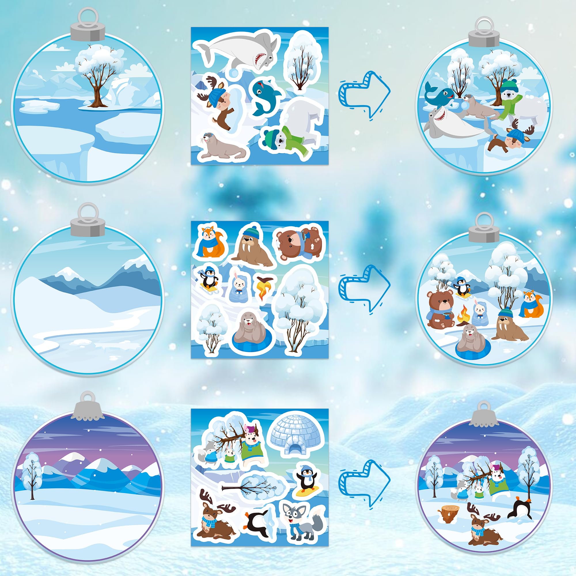 CY2SIDE arctic animals sticker collection for imaginative DIY art