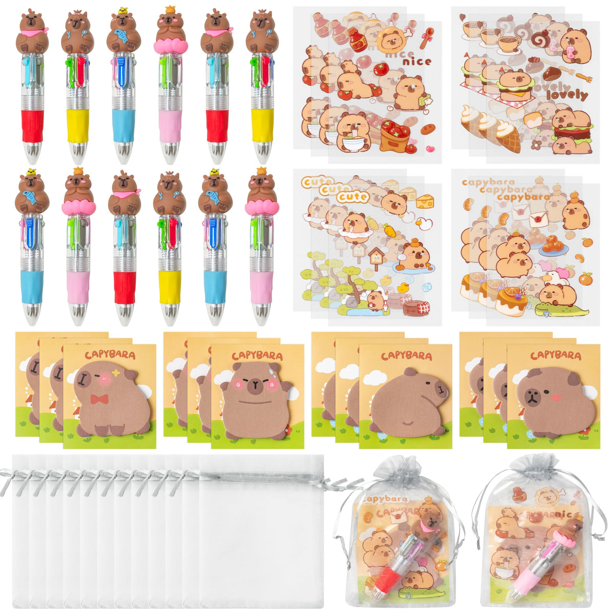 CY2SIDE capybara 4-in-1 ballpoint pen for quick notes and playful writing