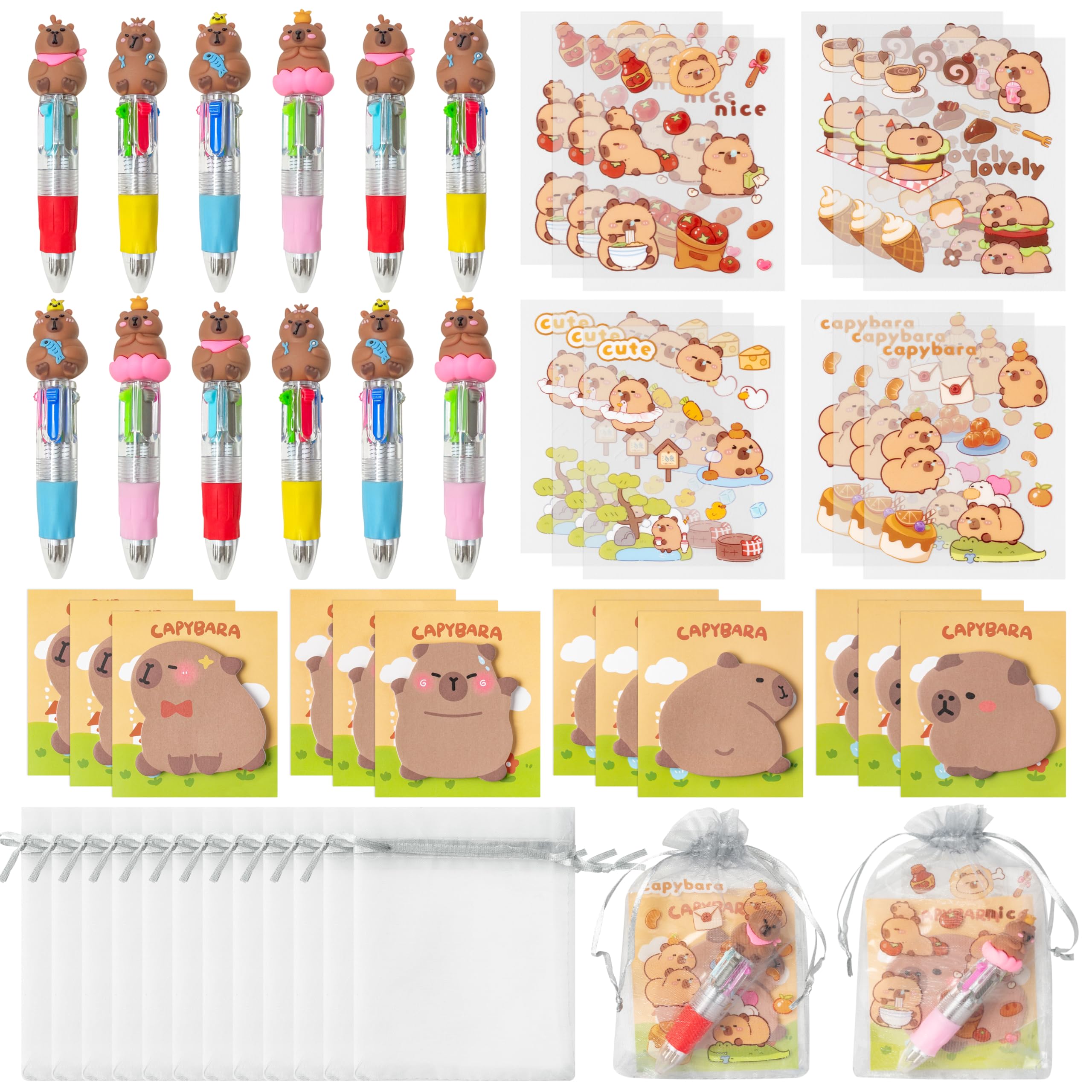 CY2SIDE capybara pens with four-in-one writing for notes and doodles