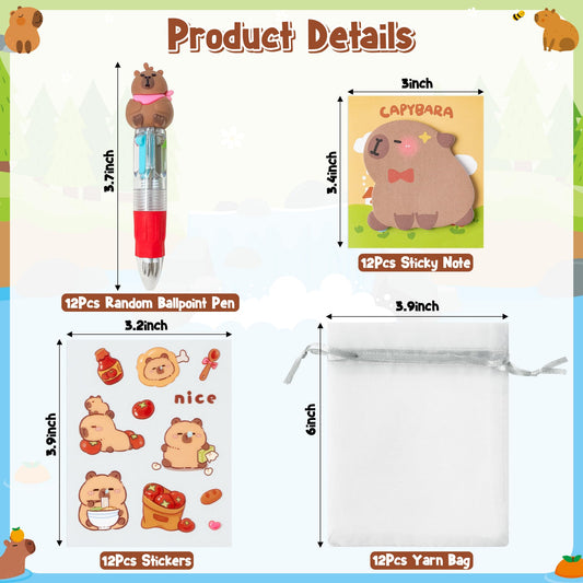 CY2SIDE capybara sticky notes ideal for colorful reminders and study humor