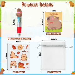 CY2SIDE capybara sticky notes in cute shapes for reminders