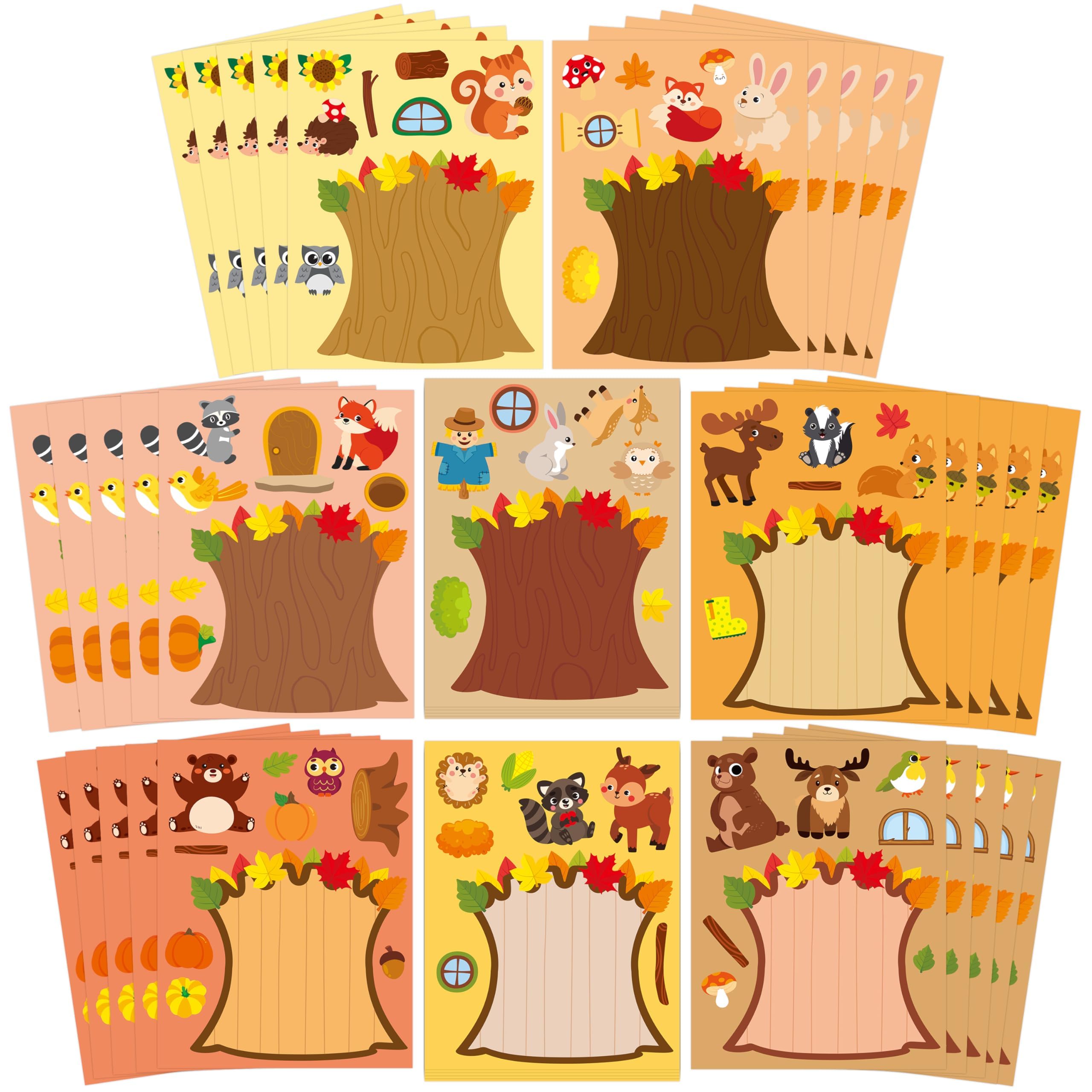 CY2SIDE fox face stickers for fall crafts and classroom storytelling