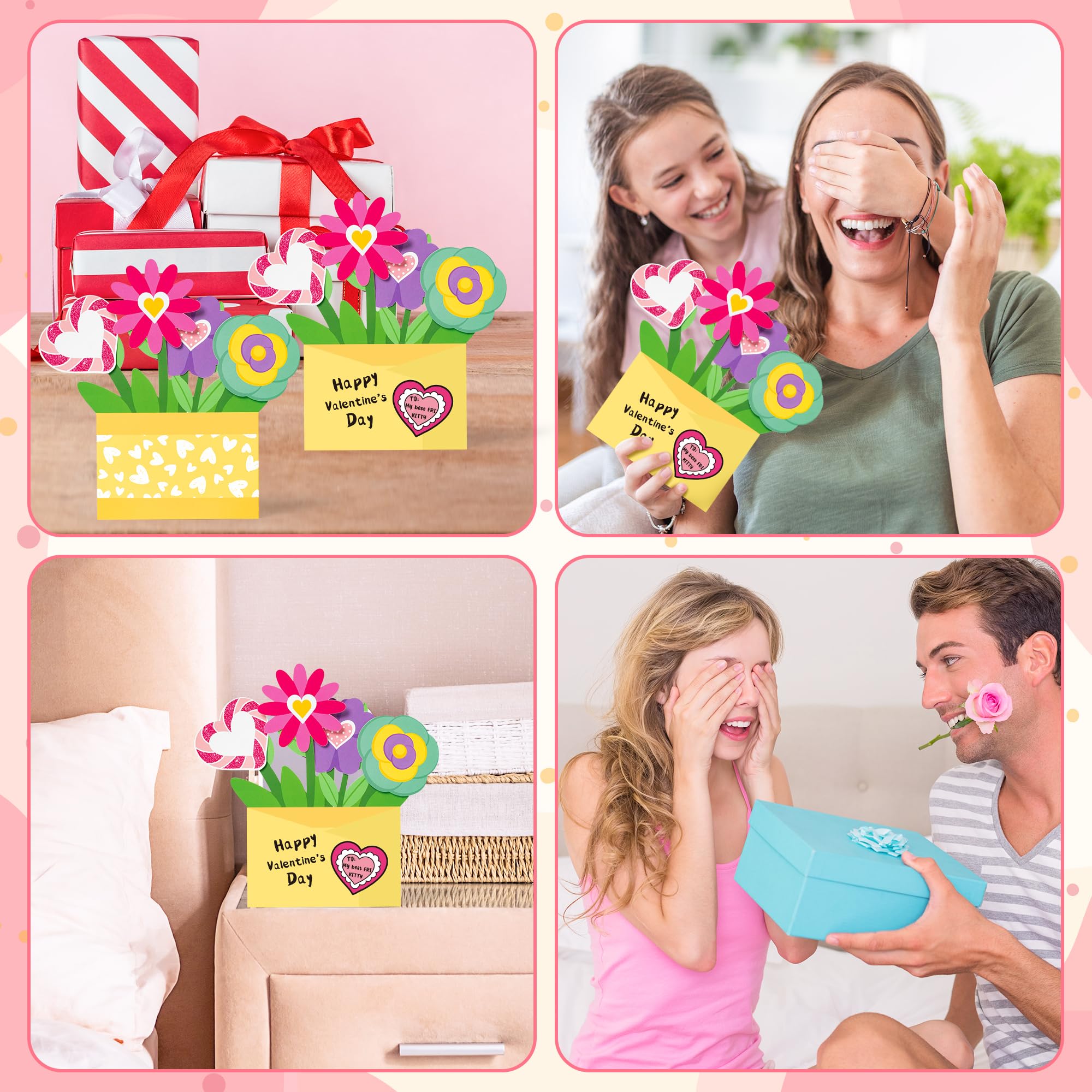 CY2SIDE Valentines 3D greeting card completed as decor for home or classroom