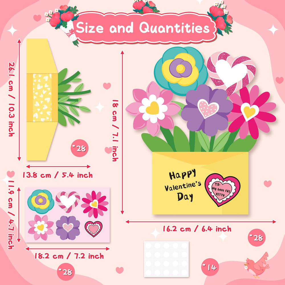 CY2SIDE Valentines Flower Pot Card Kit where kids assemble to spark creativity
