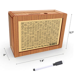Open CYANLUX piggy bank lid revealing storage space