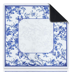 CYAOOI mahjong mat with blue-white porcelain pattern for an elegant, stable play surface.