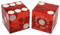 Cyber-Deals 19mm craps dice with Caesar's Palace red polished finish for authentic casino play