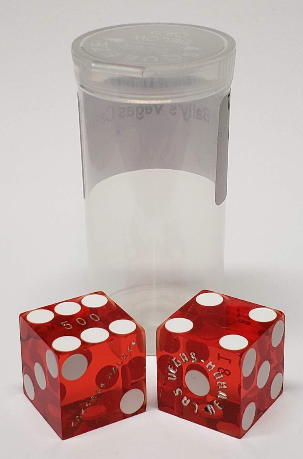 Cyber-Deals authentic Las Vegas craps dice with casino logo and unique serial numbers