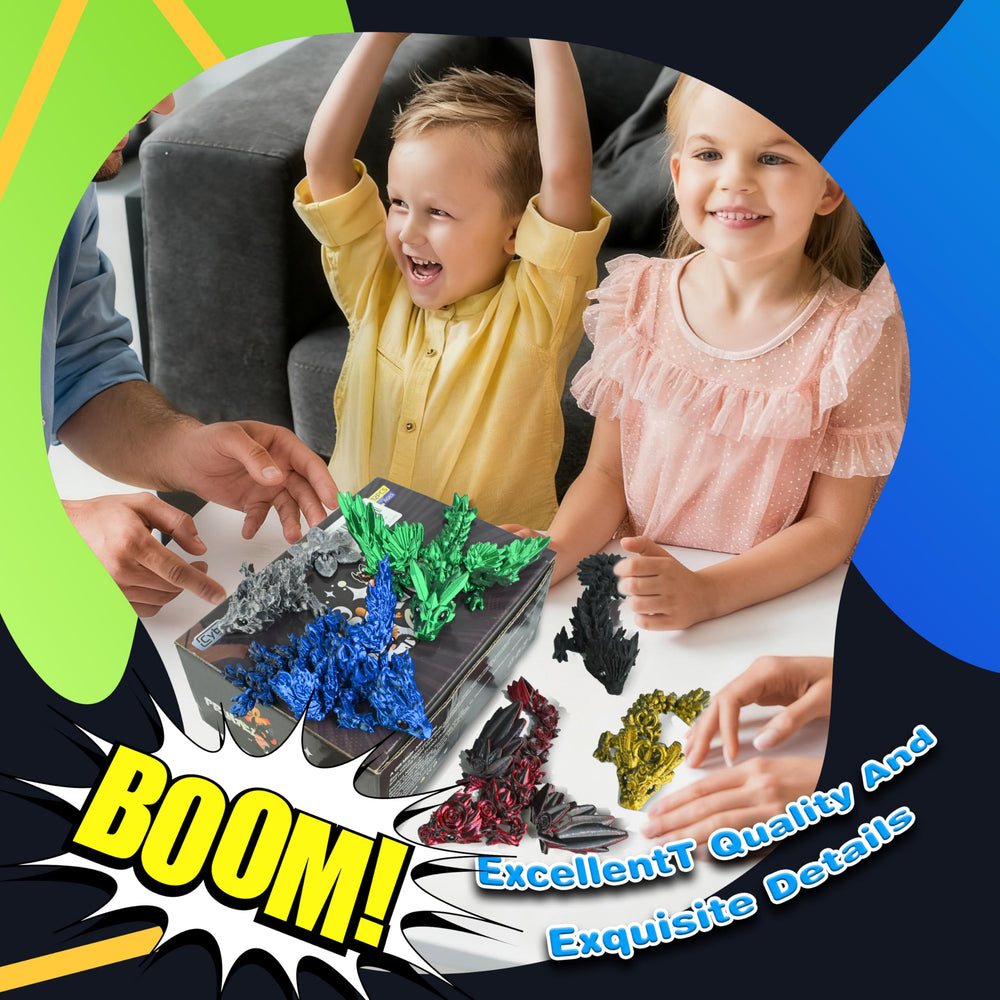 Cybermaker Black Series small dragons ideal for gifting and desktop display.
