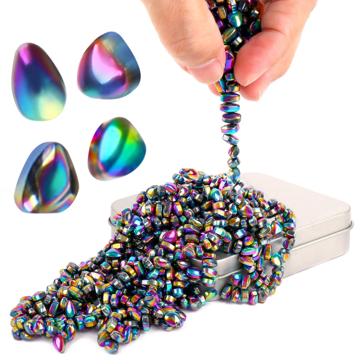 Cycllty 550pcs putty fidget tin with ferrite stones for tactile stress relief