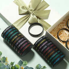 CYCLUSIVE colorful silicone wristbands close-up, vibrant textures for daily inspiration.