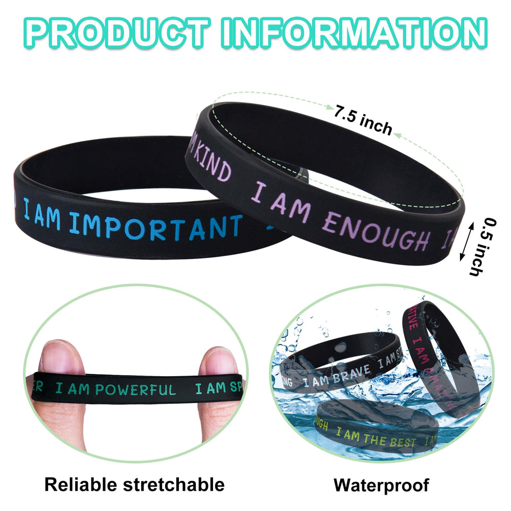 CYCLUSIVE silicone bracelets in party colors for events and prizes.
